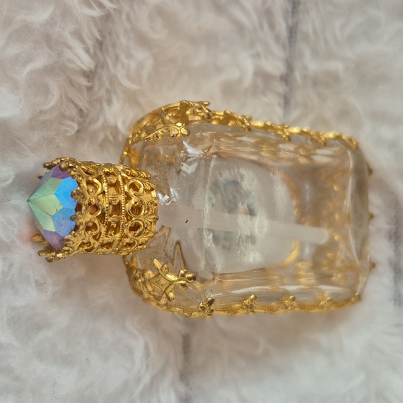 Vintage Pink Lefton Gold Gilded Capodimonte Perfume Bottle - Picture 7 of 8